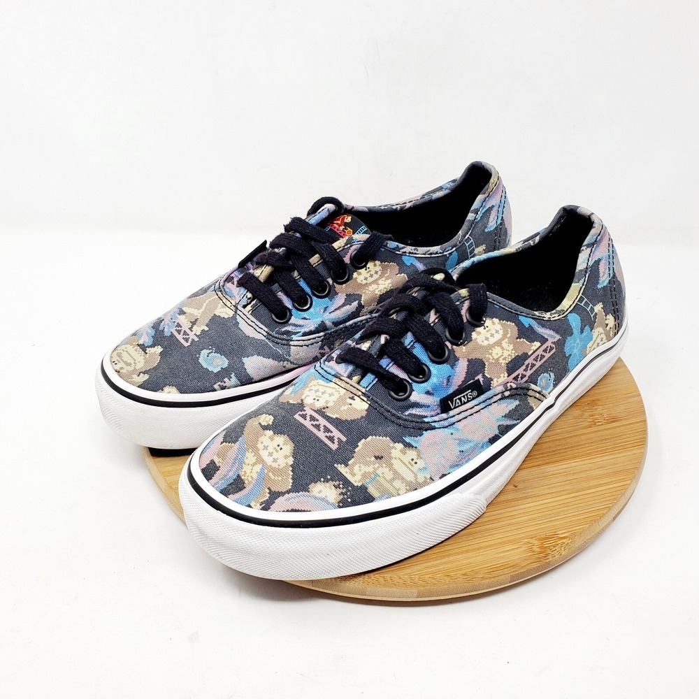 Vans Nintendo Donkey‎ Kong Shoes Womens 8 Low Faded Lace Up Authentic Mens 6.5 - Picture 3 of 16